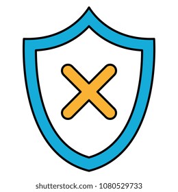 shield with X icon