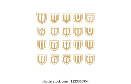 shielded sword protection logo icon vector