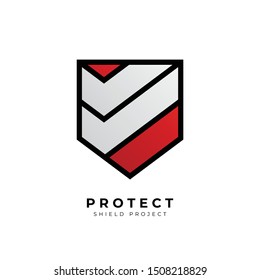 Shield-Protection modern logo design vector