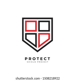 Shield-Protection modern logo design vector