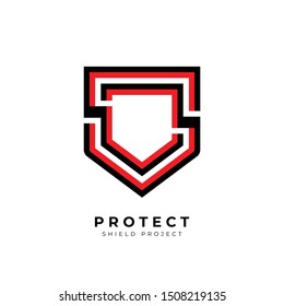 Shield-Protection modern logo design vector