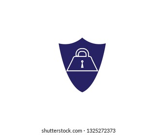 Shield/protection with padlock icon vector-Vector
