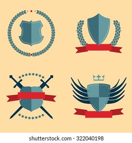 Shields - heraldic design elements