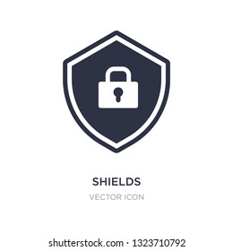 shields icon on white background. Simple element illustration from Technology concept. shields sign icon symbol design.