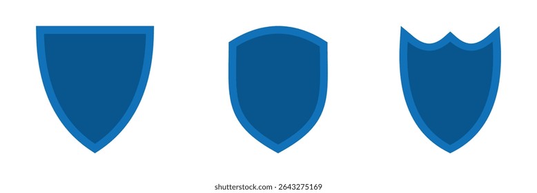 Shields icon. Set different shields icons, protect signs. Protect signs Different shields icon collection