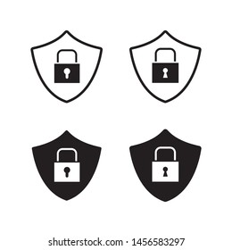 Shields icon vector in simple design template