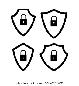 Protege el vector de icono en el moderno aislado