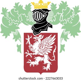 shields with ornaments in editable eps