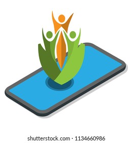 Shields and peoples vector.  Vector Illustration on white background