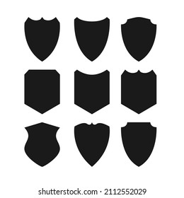 plantilla de diseño de colección de conjuntos de escudos