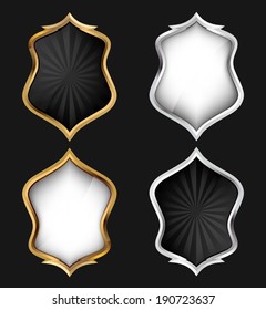  Shields Set. Vector illustration