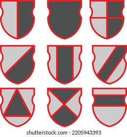 shield's sign vector logo badge design
