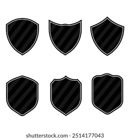 Shields Silhouettes Collection vector illustration
