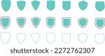Shields vector coat arms set signs symbols stickers design elements