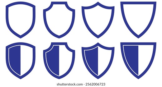 shields vector icons. security shield icons. different style of shield icon eps 10.