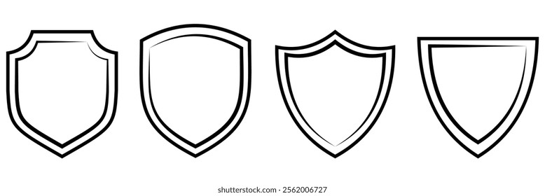 shields vector icons. security shield icons. different style of shield icon eps 10.