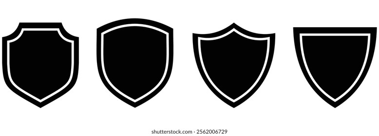 shields vector icons. security shield icons. different style of shield icon eps 10.