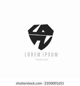 abstraktes Logo "L A Z" in Form eines Schildes
