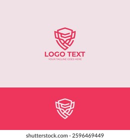 Shield-Tech vector logo design template