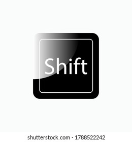 Shift Button Icon. Symbol Button in Keyboard or Keypad to Typewrite - Vector.