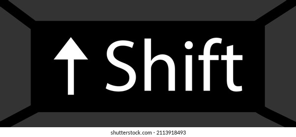 Shift Button Icon Vector Illustration On Stock Vector (Royalty Free ...