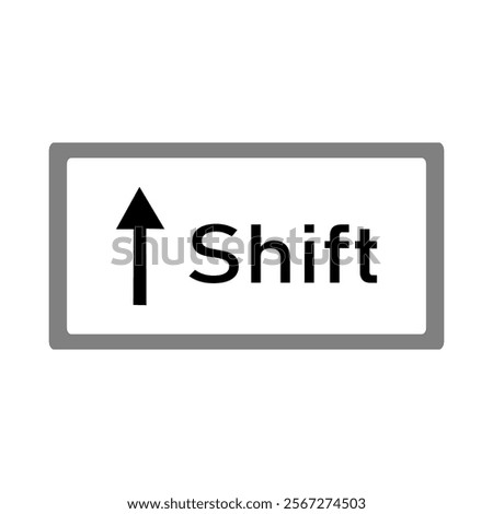 Shift button symbol. shift key sign