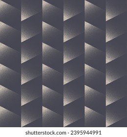Shift Chevron Faded Seamless Pattern Trendy Vector Dot Work Abstract Background. Endless Design Graphical Abstraction Textile Print For Cloth Or Linen. Repetitive Wallpaper. Half Tone Art Illustration