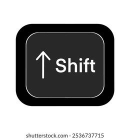 Shift computer key button on white background. flat style. Shift button symbol. shift key sign. By Yoogip Studio