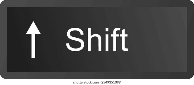 Shift computer key button on white background. Shift button symbol. shift key sign.Eps 10