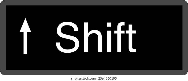 Shift computer key button, Shift button symbol vector, keyboard button