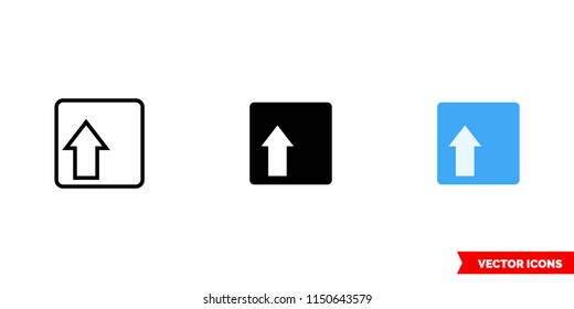 Shift icon of 3 types: color, black and white, outline. Isolated vector sign symbol.