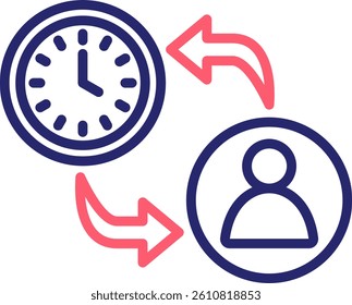 Shift Icon Color Vector Illustration