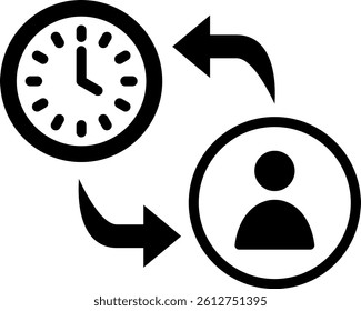 Shift Icon Mixed Vector Illustration