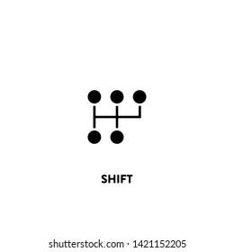 shift icon vector. shift sign on white background. shift icon for web and app