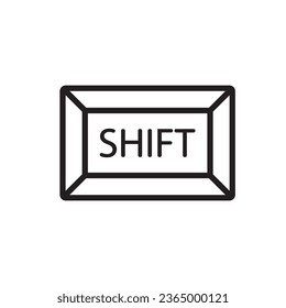 shift key icon vector template illustration logo design