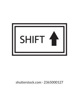 shift key icon vector template illustration logo design