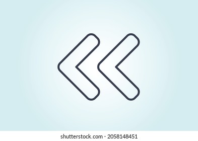 Shift Left Icon Vector Design