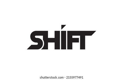 SHIFT Letter Typhography Text  Monogram Logo Design Vector