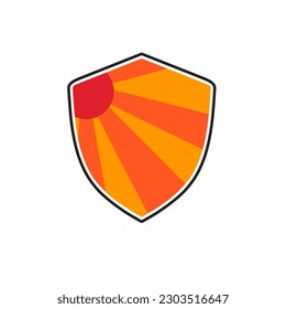 Shift logo with sun icon vector grapic