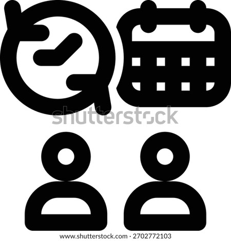 Shift Planning, Employee Shift, Shift Management Outline Icon