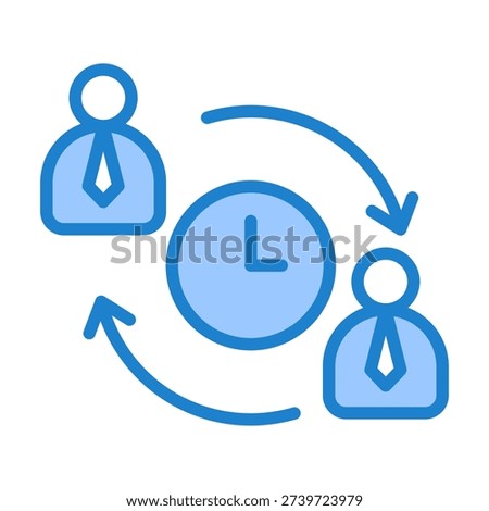 Shift Schedule Icon With Blue Color For Human Resources Management