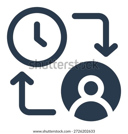 Shift Schedule Vector Icon for HRMS