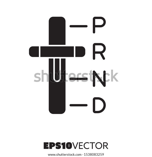 Shift\
stick solid black icon. Glyph symbol of automatic transmission and\
gear lever. Automotive flat vector\
illustration.