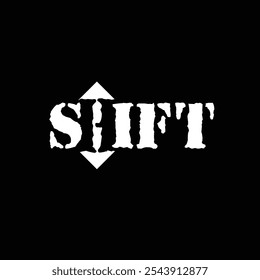 SHIFT wordmark typography text lettering negative space logo design inspiration