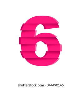 Shifted font, number 6