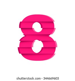 Shifted font, number 8