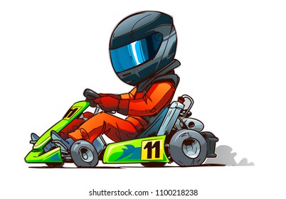 Shifter Kart Racer cartoon illustration