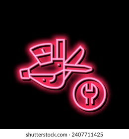 shifters repair neon light sign vector. shifters repair illustration