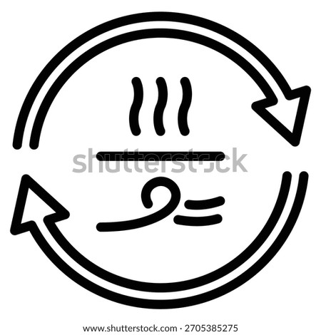 Shifting Seasons Icon Line Vector Illustration