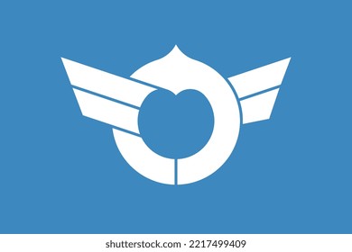 Shiga Fahne, Japan Präfektur. Vektorgrafik
